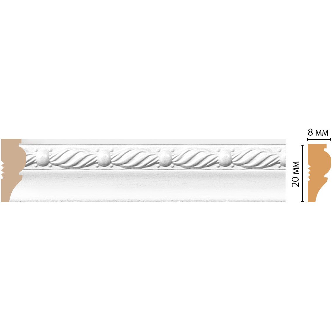 Молдинг Decomaster (Декомастер) 20х8х2400 мм 103-16