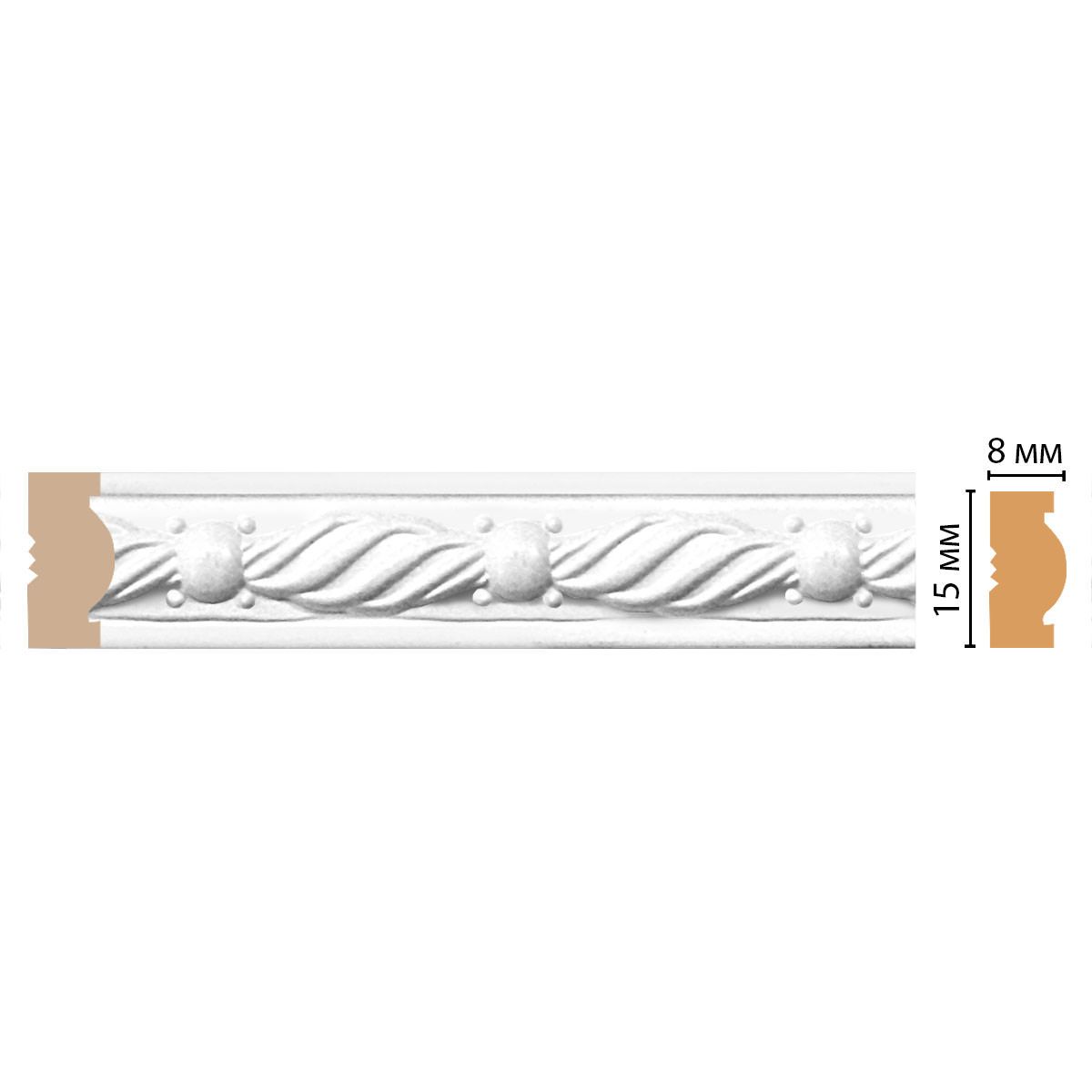 Молдинг Decomaster (Декомастер) 15х8х2400 мм 105-16