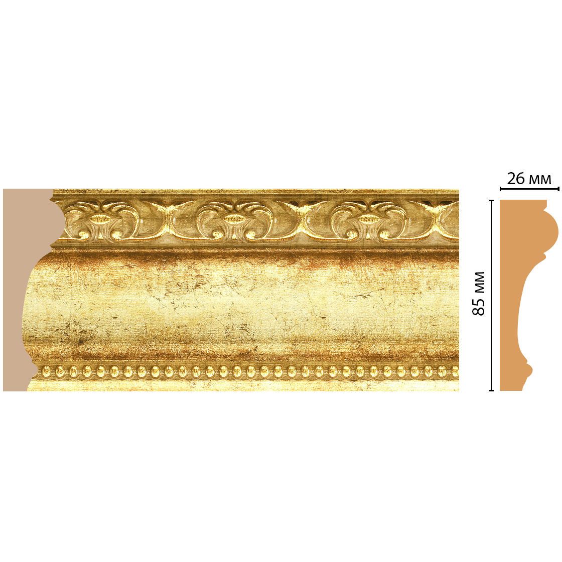 Молдинг Decomaster (Декомастер) 84х26х2400 мм 147-126