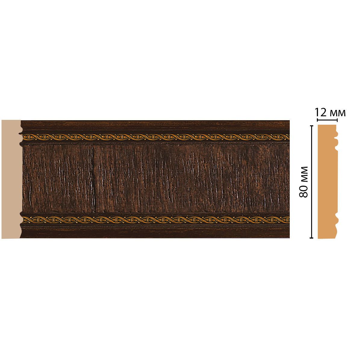 Молдинг Decomaster (Декомастер) 80х12х2400 мм 150-1