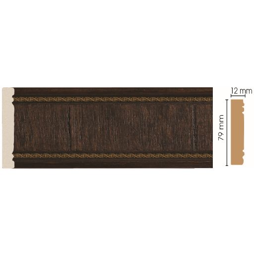 Молдинг Decomaster (Декомастер) 80х12х2400 мм 150-1