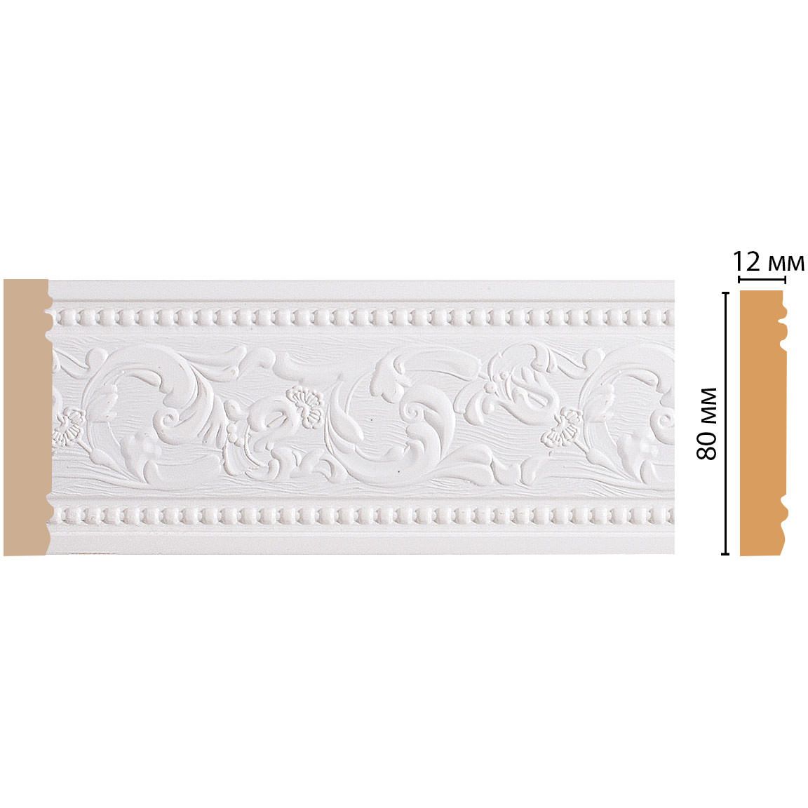 Молдинг Decomaster (Декомастер) 80х12х2400 мм 150-115