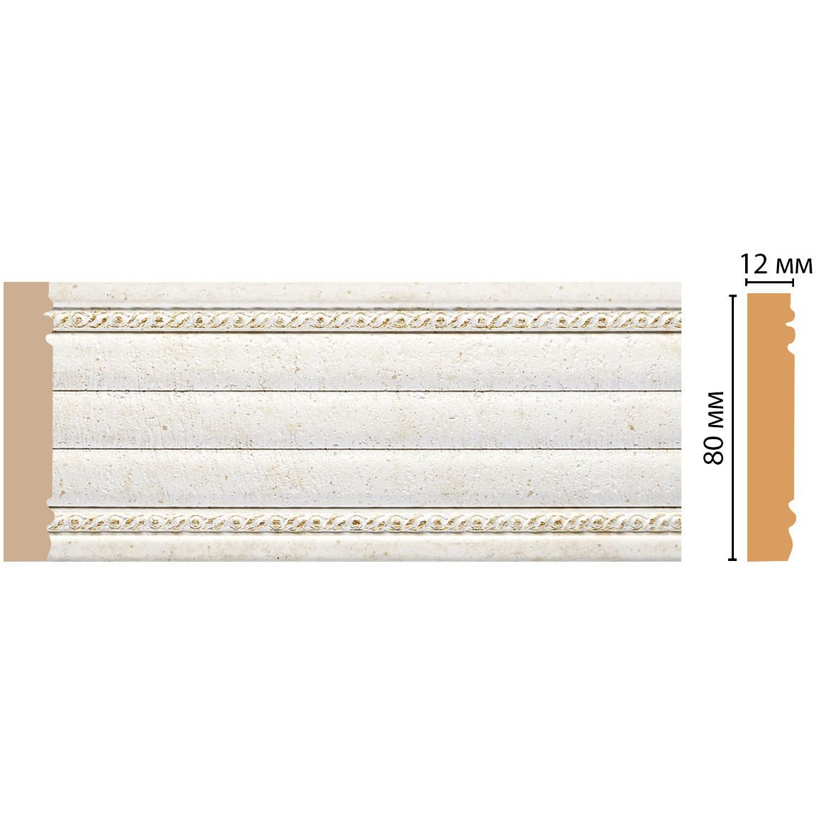 Молдинг Decomaster (Декомастер) 80х12х2400 мм 150-40