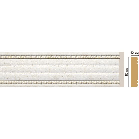 Молдинг Decomaster (Декомастер) 80х12х2400 мм 150-40