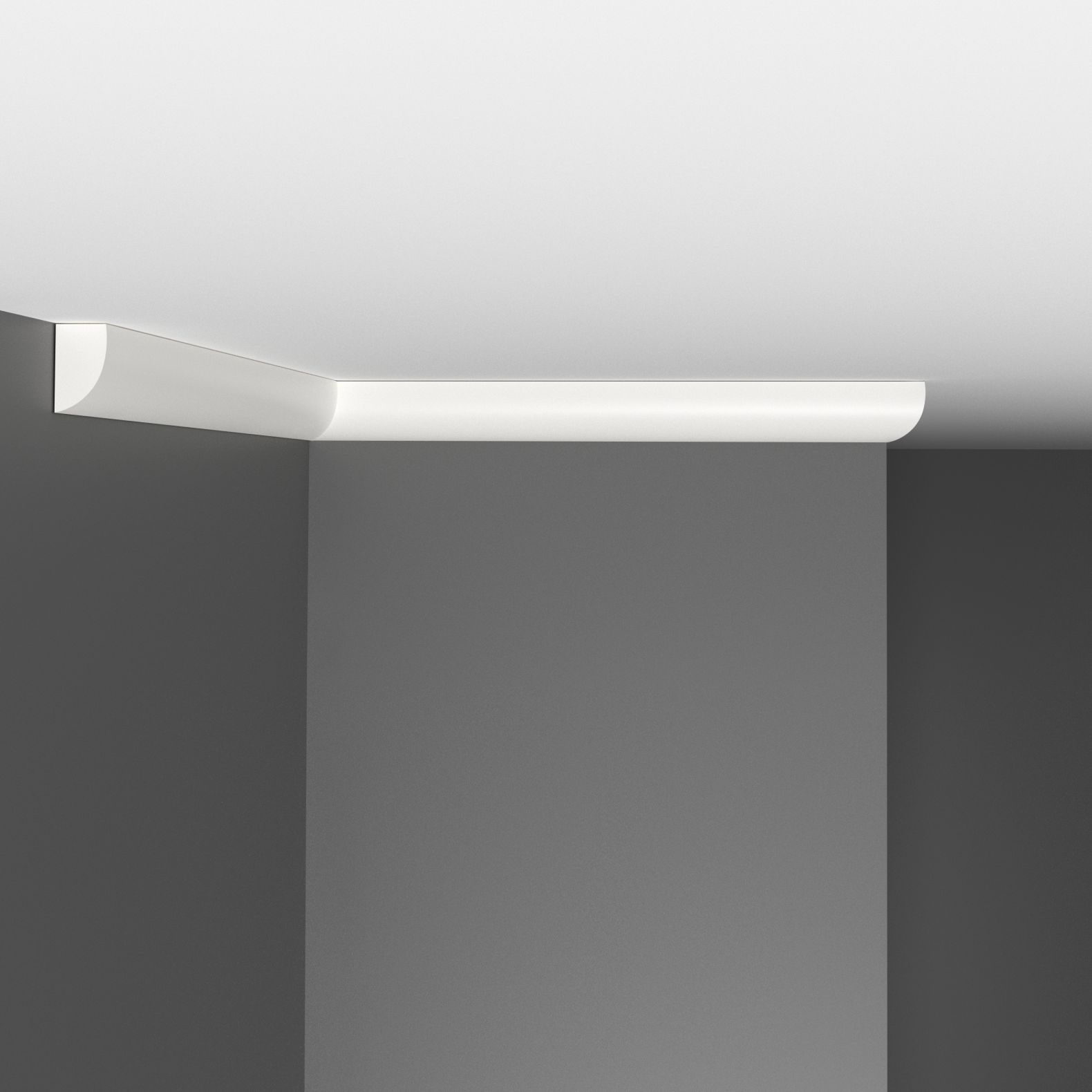 Плинтус потолочный гладкий Decomaster (Декомастер) 19х11х2000 мм A019