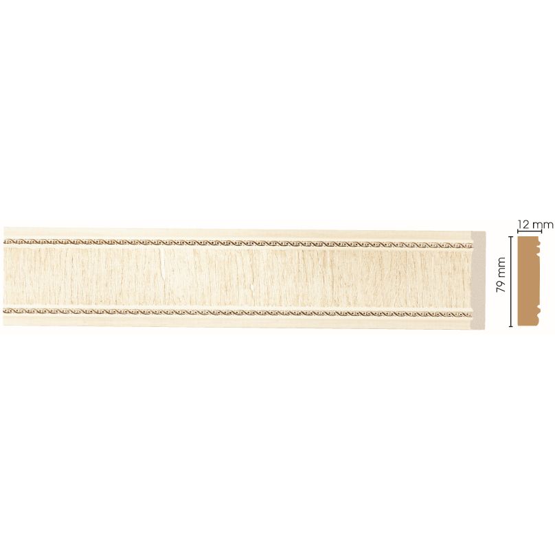 Молдинг Decomaster (Декомастер) 80х12х2400 мм 150-6