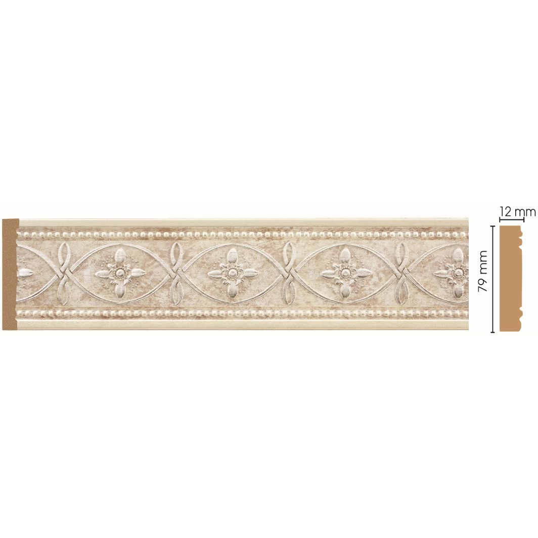 Молдинг Decomaster (Декомастер) 80х12х2400 мм 150-937