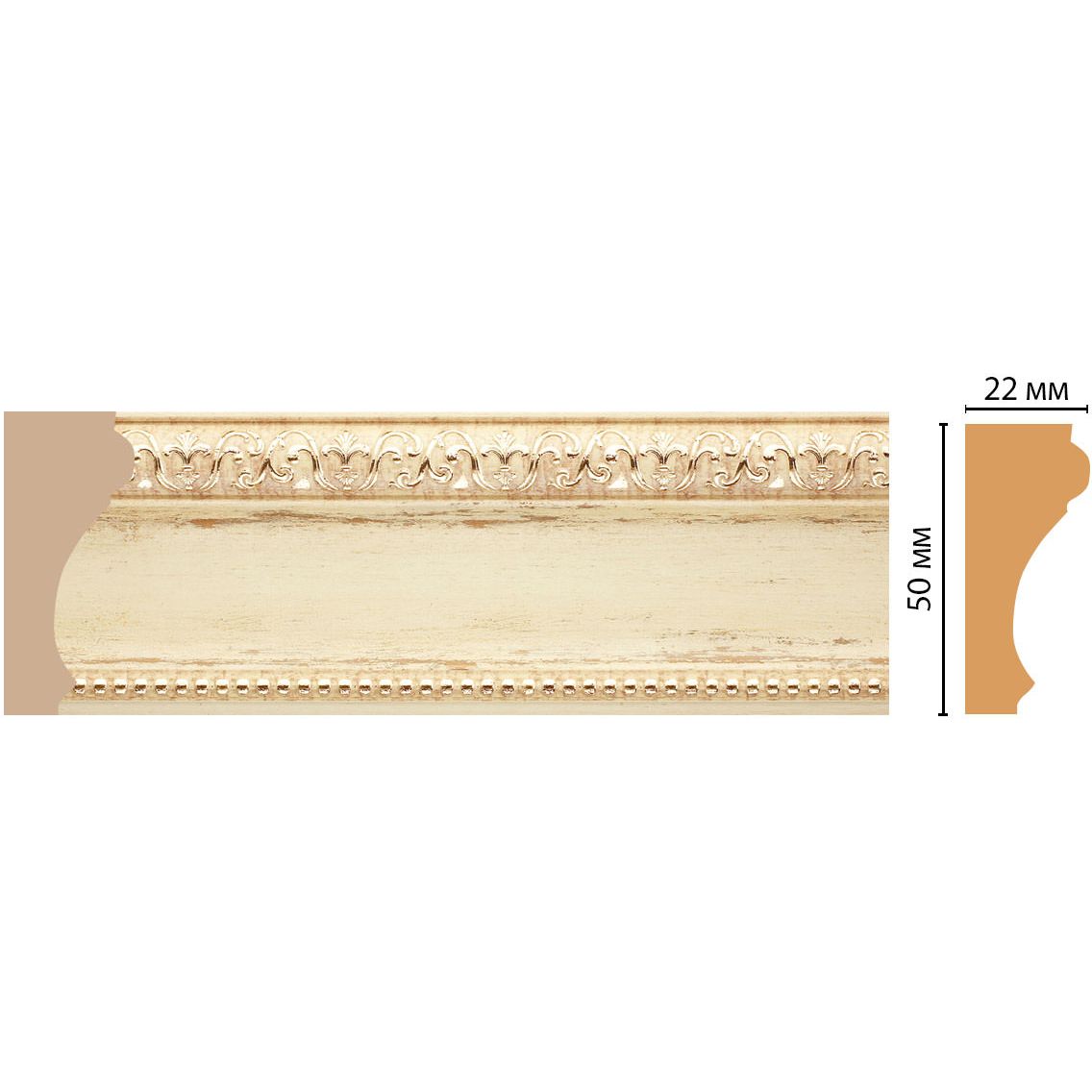 Молдинг Decomaster (Декомастер) 50х22х2400 мм 151-1028