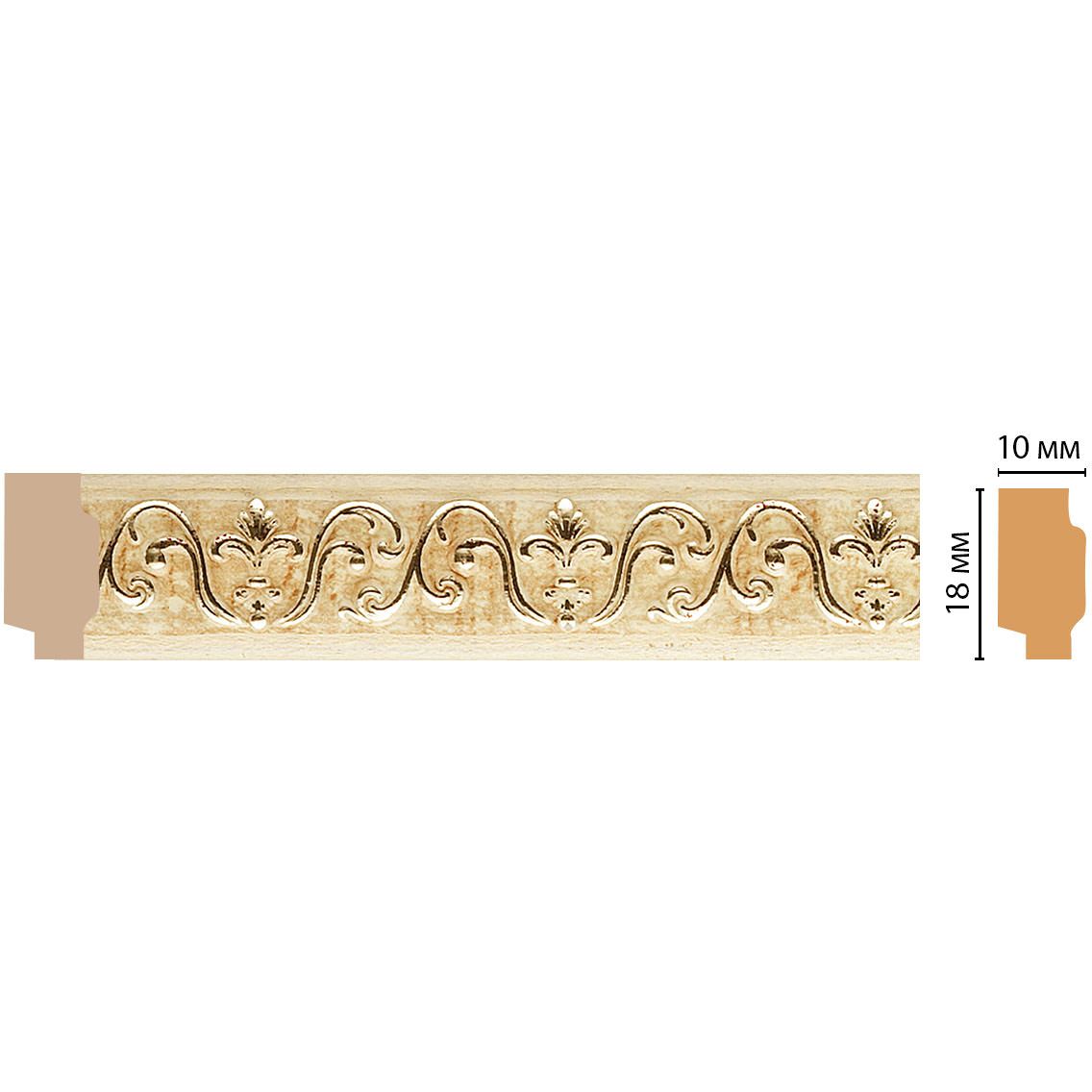 Молдинг Decomaster (Декомастер) 18х10х2400 мм 158-1028