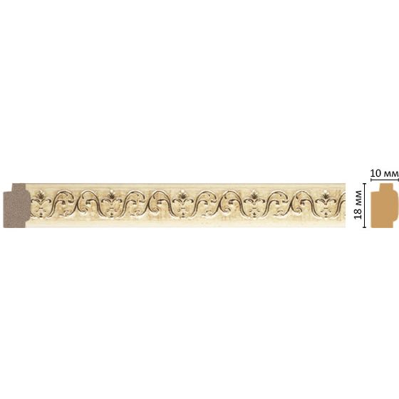 Молдинг Decomaster (Декомастер) 18х10х2400 мм 158-1028