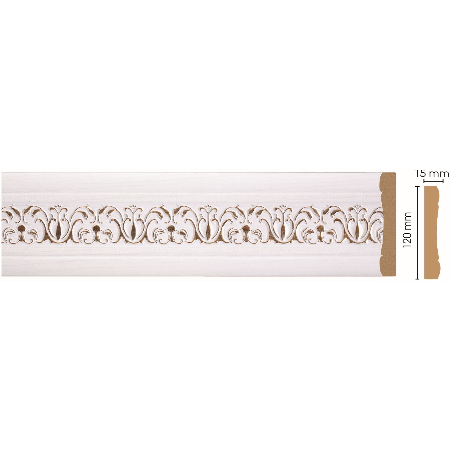 Молдинг Decomaster (Декомастер) 120х15х2400 мм 162-118
