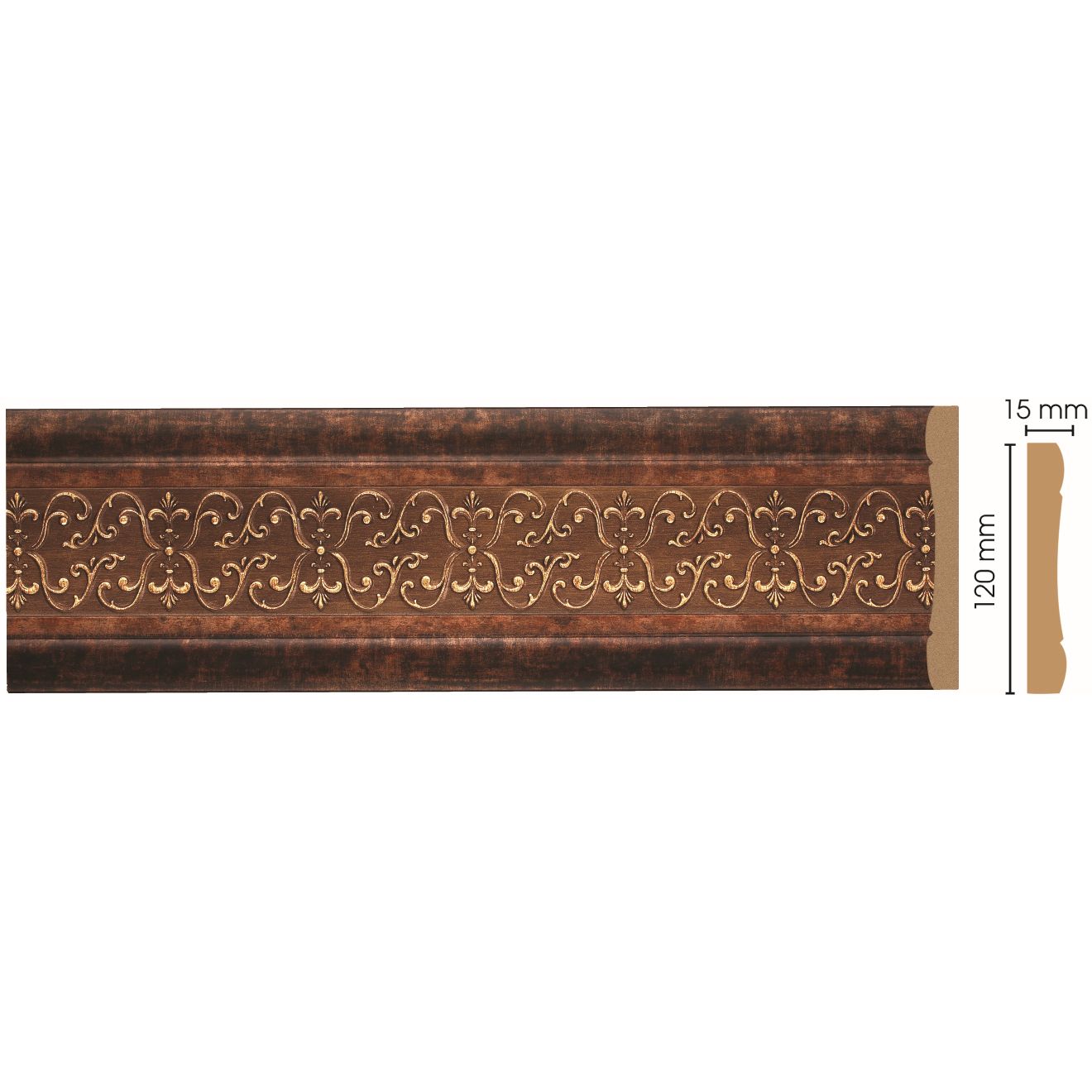 Молдинг Decomaster (Декомастер) 120х15х2400 мм 162-767