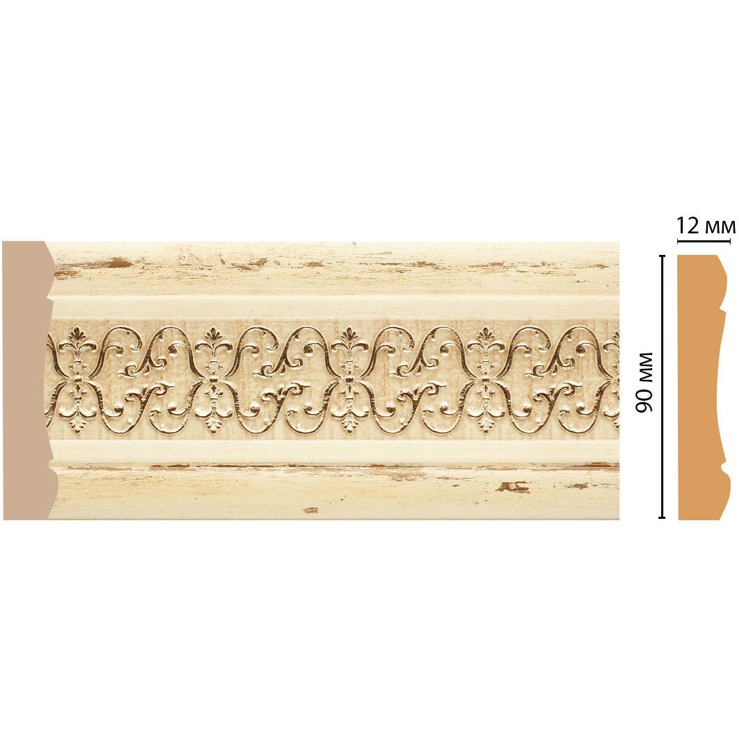 Молдинг Decomaster (Декомастер) 90х12х2400 мм 163-1028