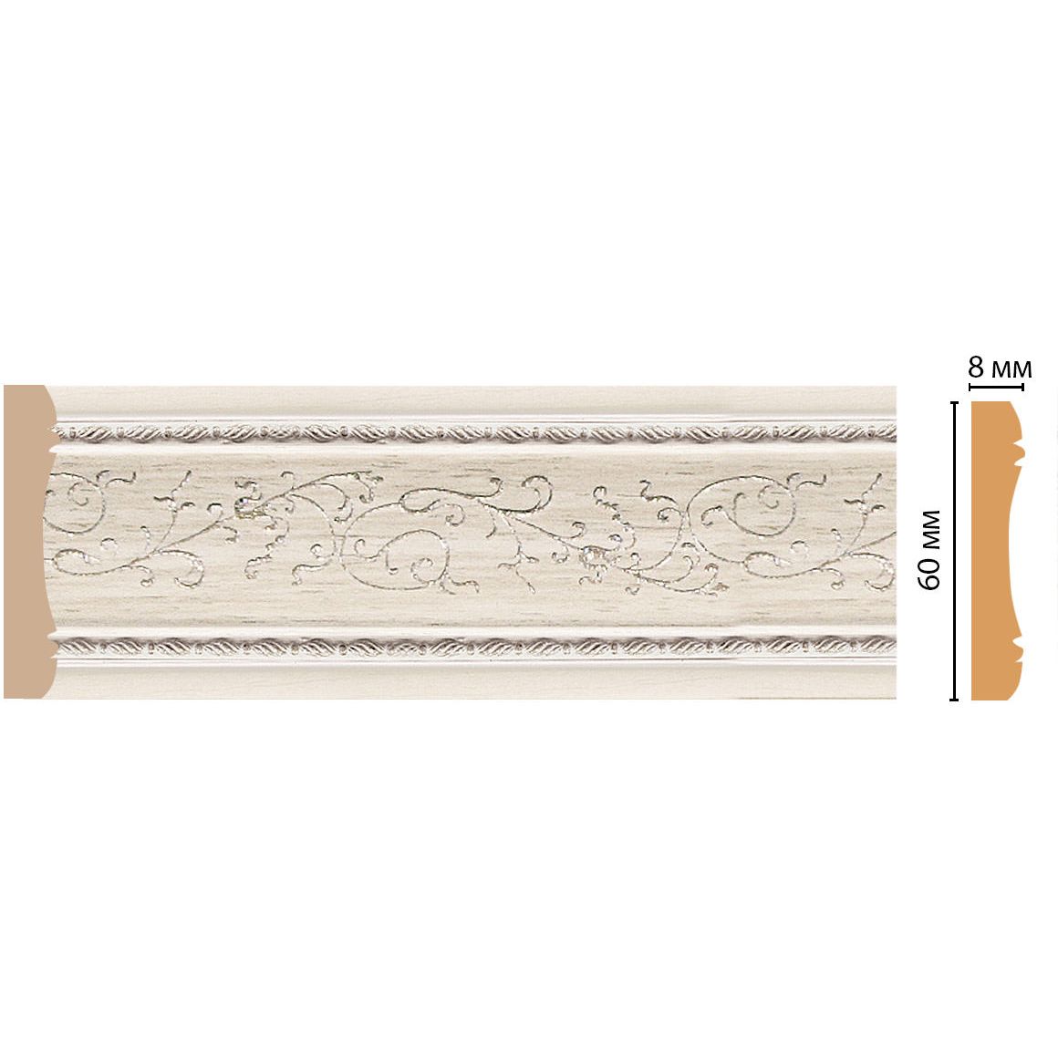 Молдинг Decomaster (Декомастер) 60х8х2400 мм 186-14