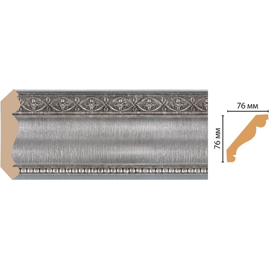 Плинтус потолочный Decomaster (Декомастер) 77х77х2400 мм 154-55
