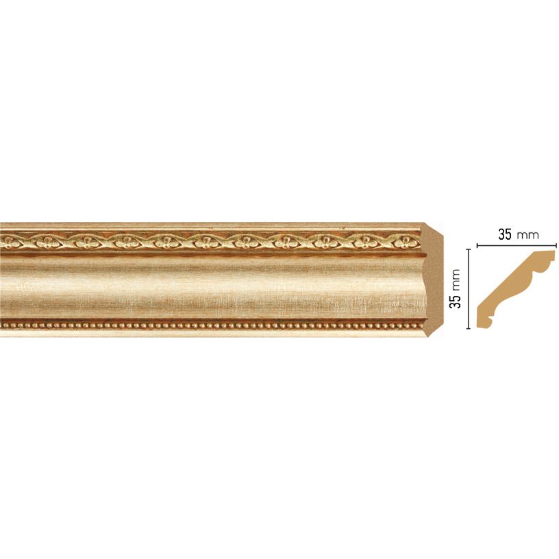 Плинтус потолочный Decomaster (Декомастер) 35х35х2400 мм 155S-933