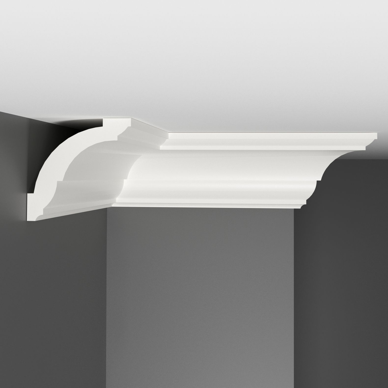 Плинтус потолочный гладкий Decomaster (Декомастер) 71х71х2000 мм A100