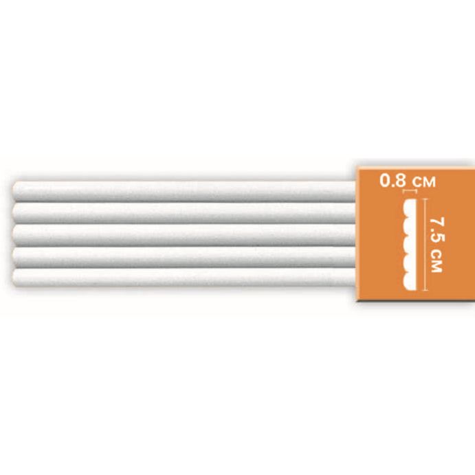 Молдинг гладкий Decomaster (Декомастер) 75х8х2400 мм 97609