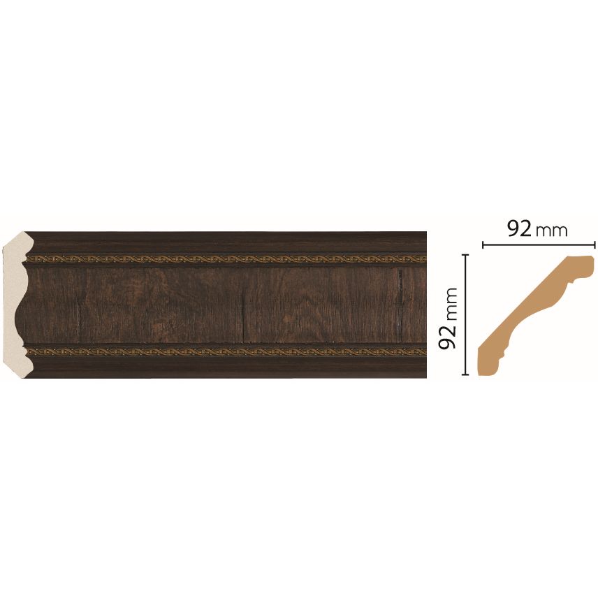 Плинтус потолочный Decomaster (Декомастер) 92х92х2400 мм 171-1