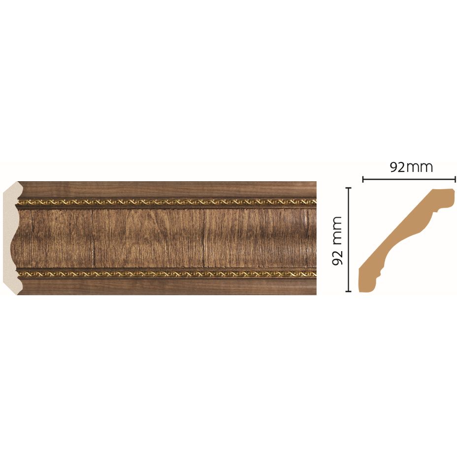 Плинтус потолочный Decomaster (Декомастер) 92х92х2400 мм 171-3