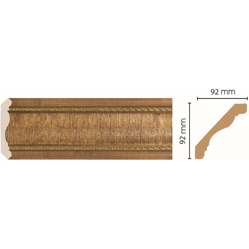 Плинтус потолочный Decomaster (Декомастер) 92х92х2400 мм 171-4