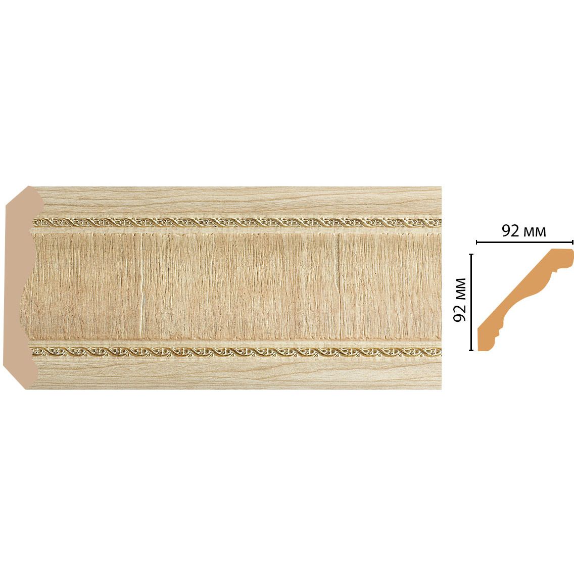 Плинтус потолочный Decomaster (Декомастер) 92х92х2400 мм 171-5