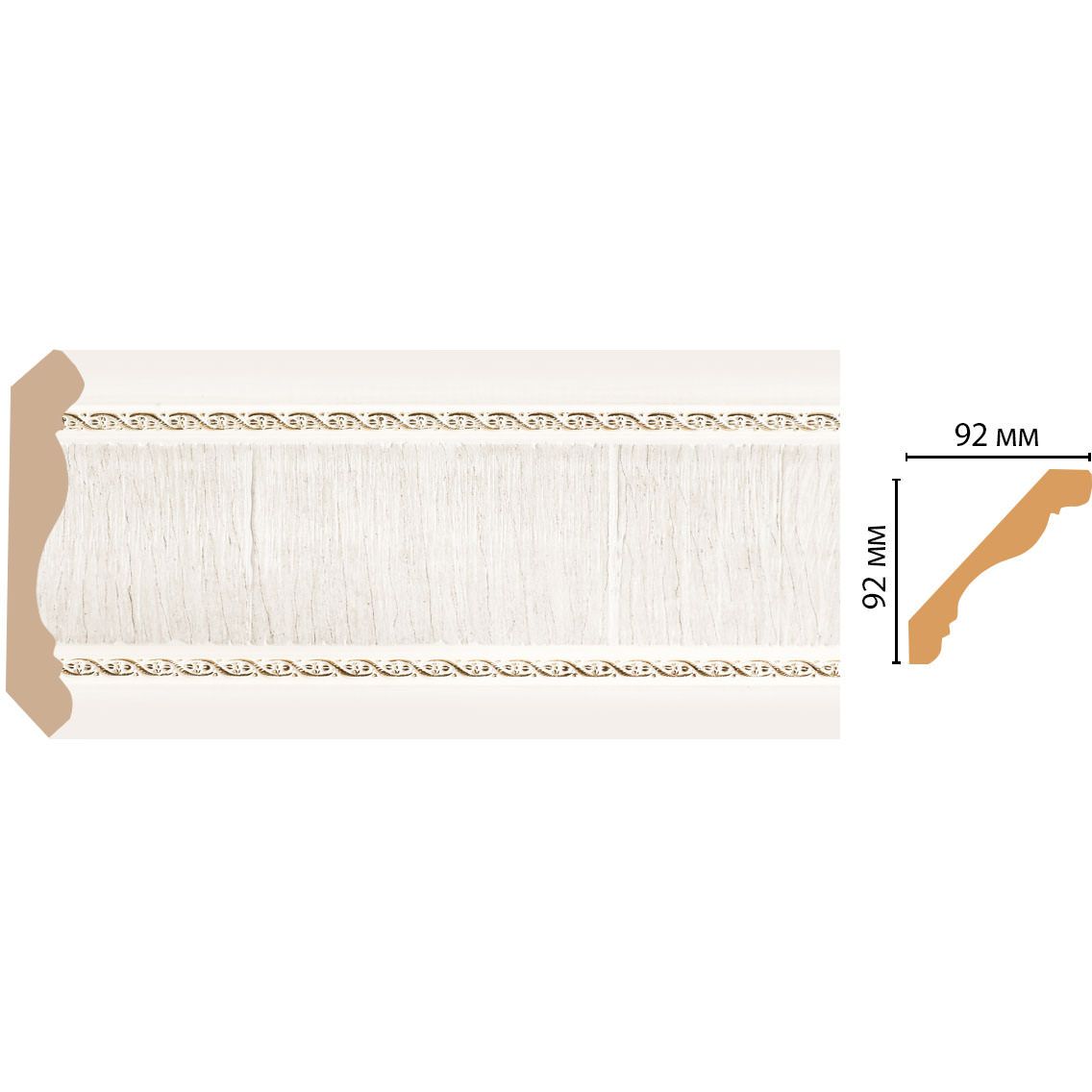 Плинтус потолочный Decomaster (Декомастер) 92х92х2400 мм 171-7D