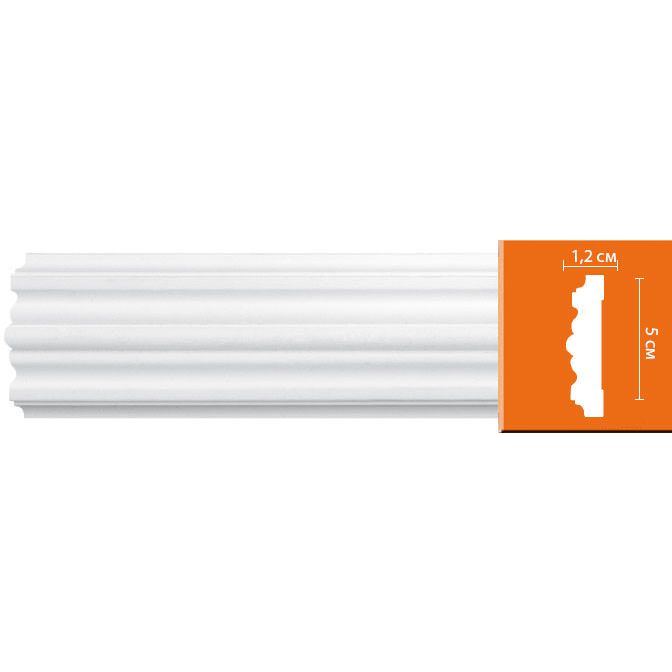 Молдинг гладкий Decomaster (Декомастер) гибкий 50х12х2400 мм 97615F