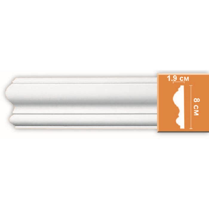 Молдинг гладкий Decomaster (Декомастер) 80х19х2400 мм 97617