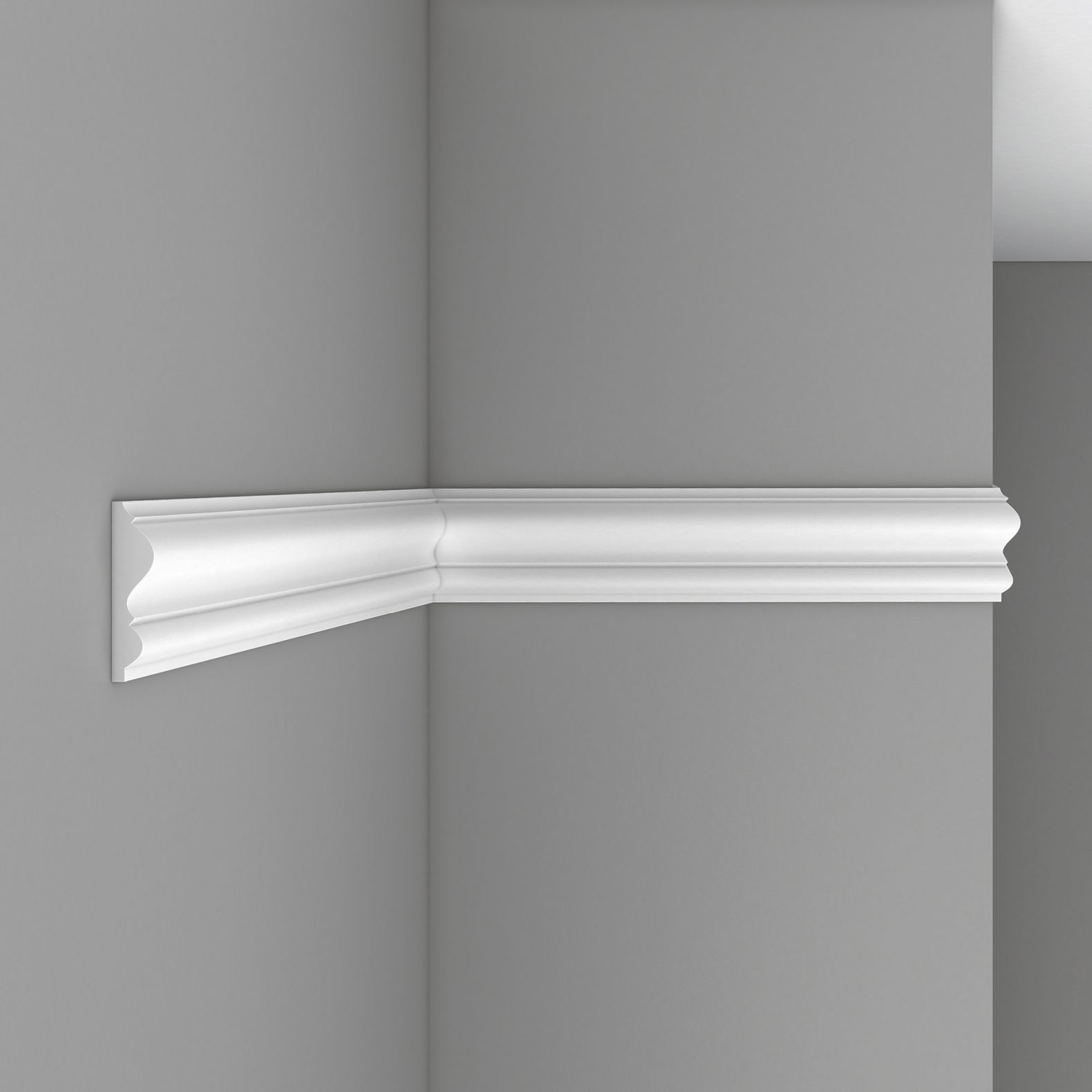 Молдинг гладкий Decomaster (Декомастер) гибкий 80х19х2400 мм 97617F