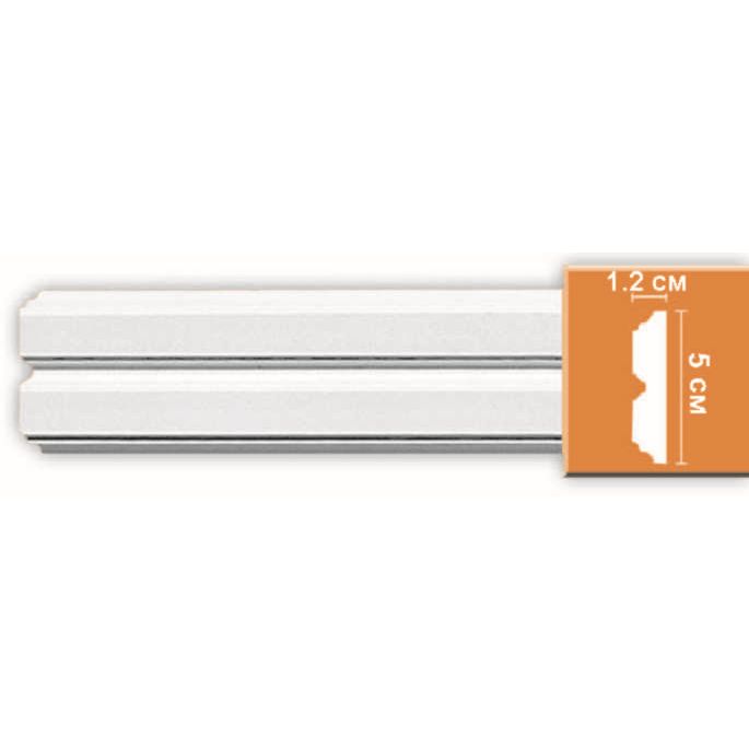 Молдинг гладкий Decomaster (Декомастер) 50х12х2400 мм 97624