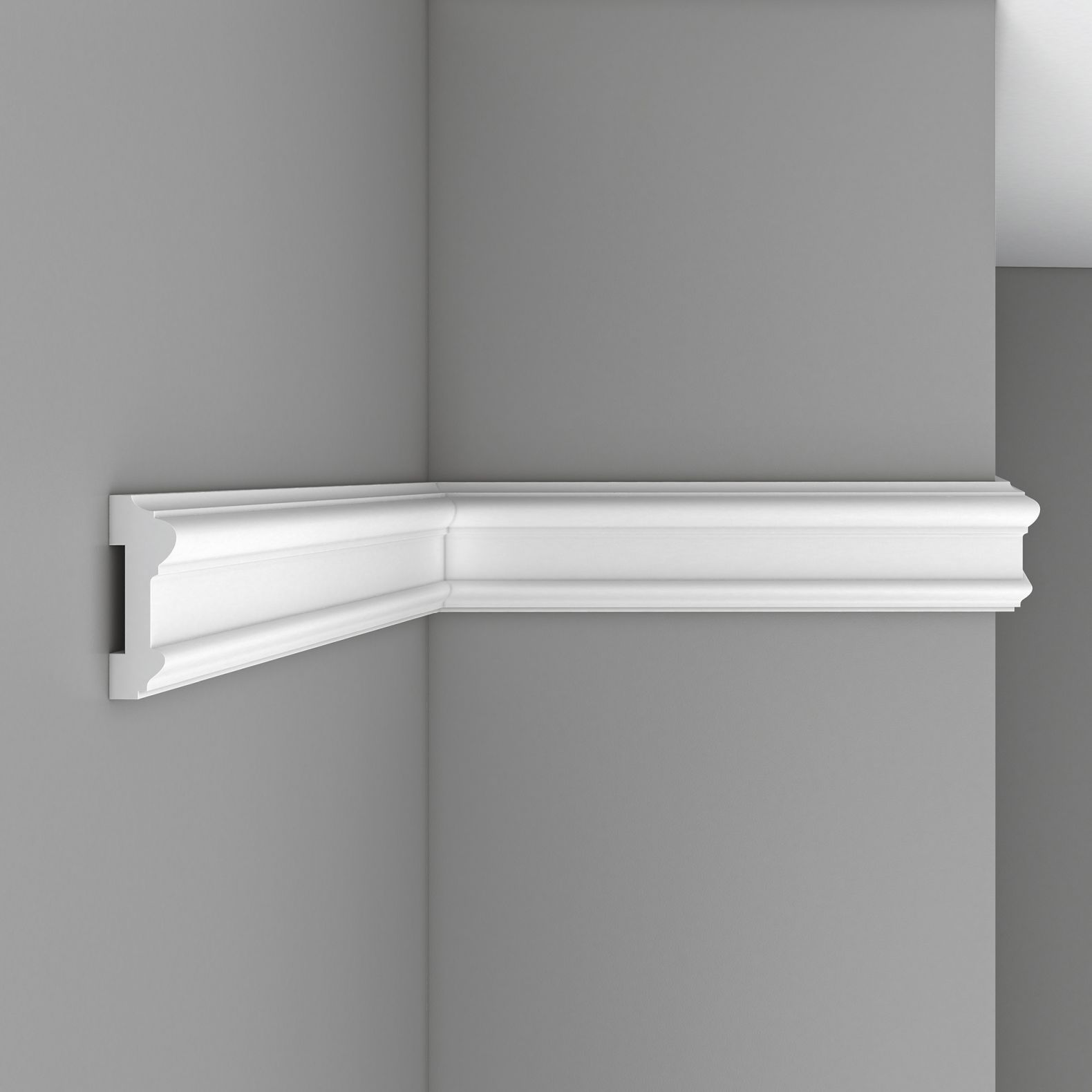 Молдинг гладкий Decomaster (Декомастер) гибкий 90х30х2400 мм 97901F