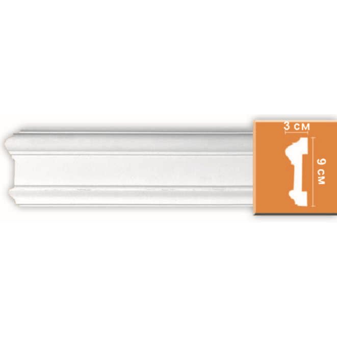 Молдинг гладкий Decomaster (Декомастер) гибкий 90х30х2400 мм 97901F