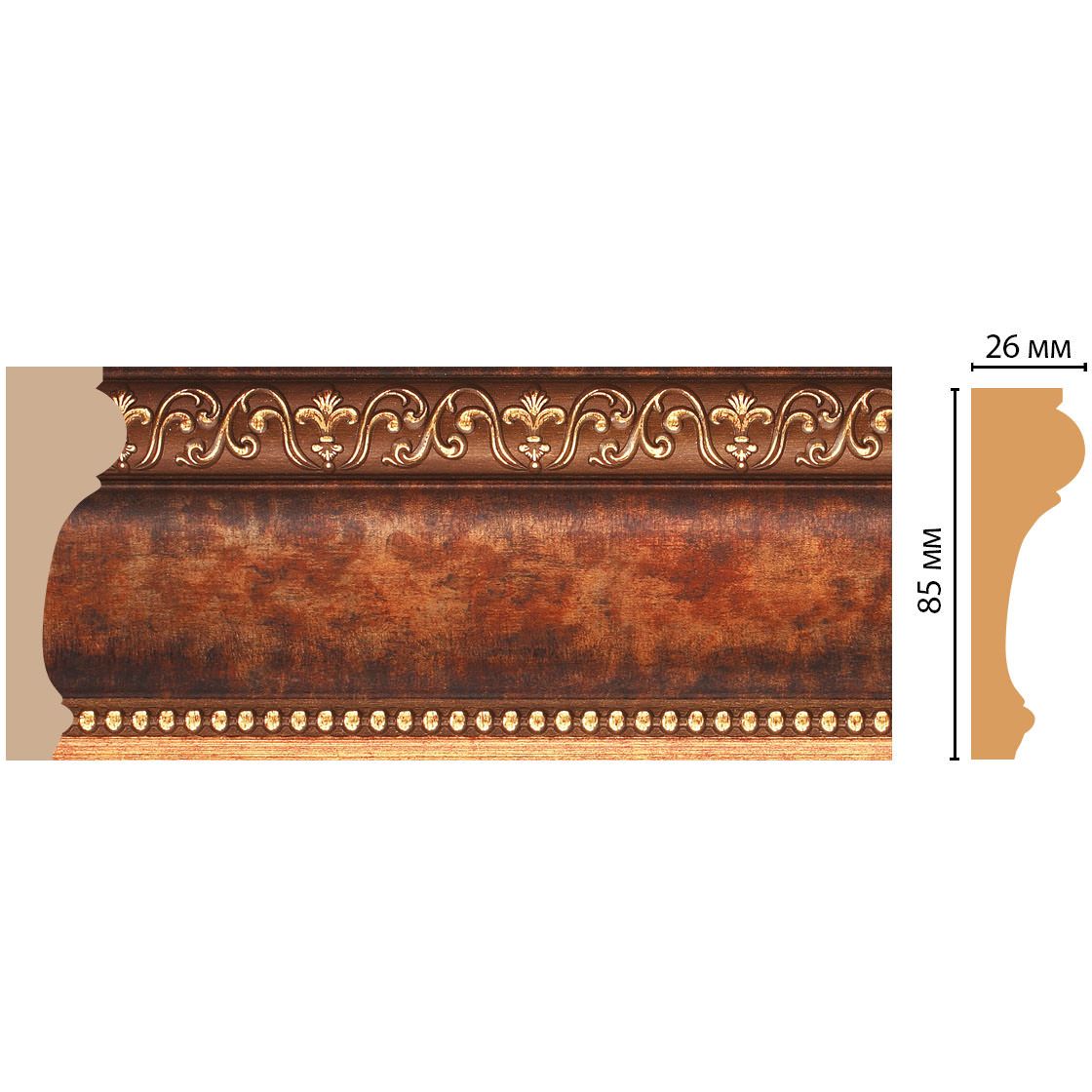 Молдинг Decomaster (Декомастер) 84х26х2400 мм 147-767