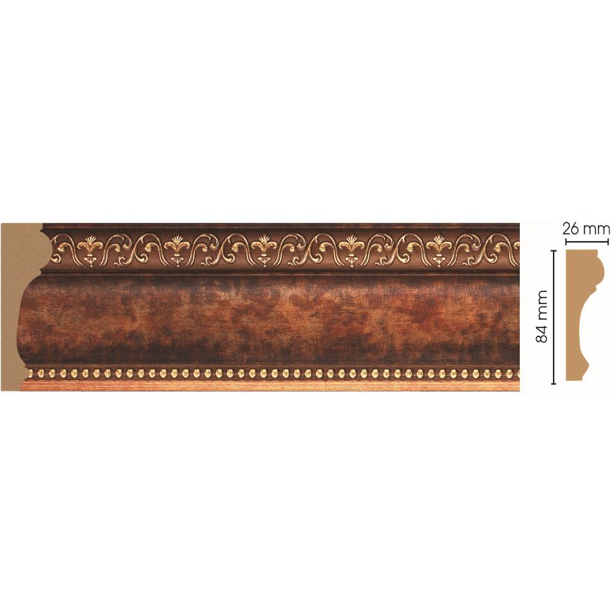 Молдинг Decomaster (Декомастер) 84х26х2400 мм 147-767