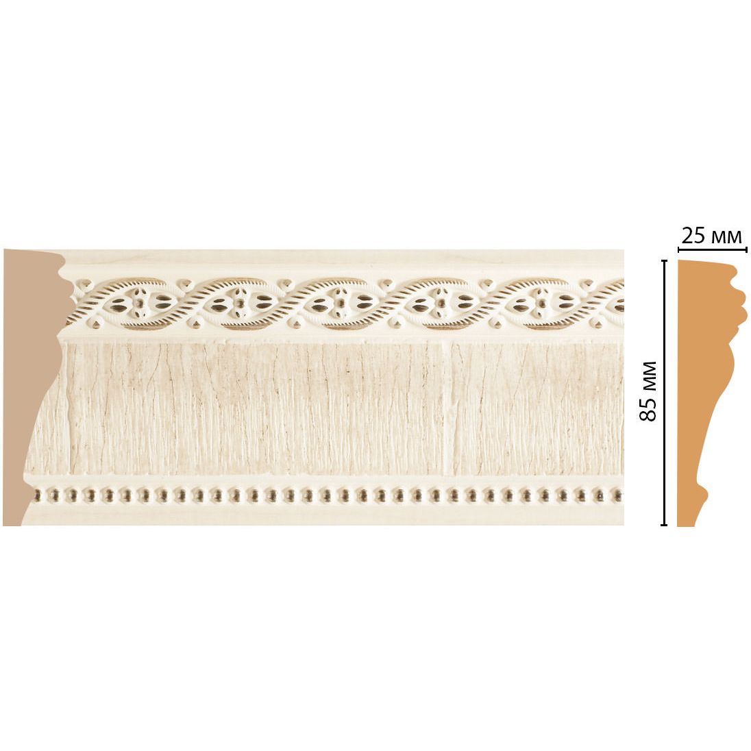 Молдинг Decomaster (Декомастер) 85х25х2400 мм 152-6