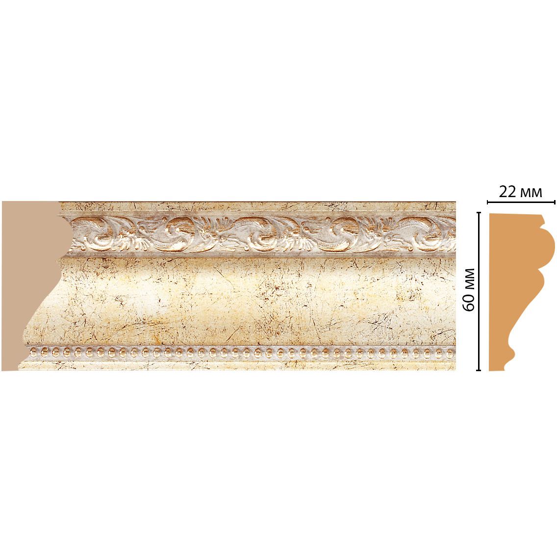 Молдинг Decomaster (Декомастер) 60х22х2400 мм 161-553