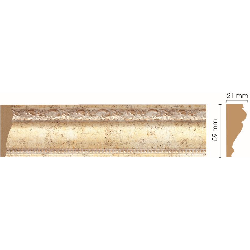 Молдинг Decomaster (Декомастер) 60х22х2400 мм 161-553