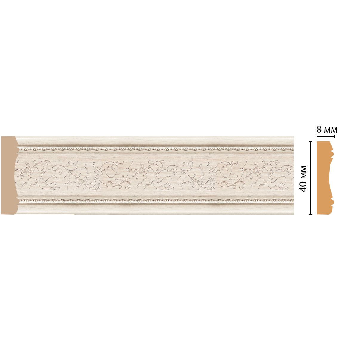 Молдинг Decomaster (Декомастер) 40х8х2400 мм 188-13