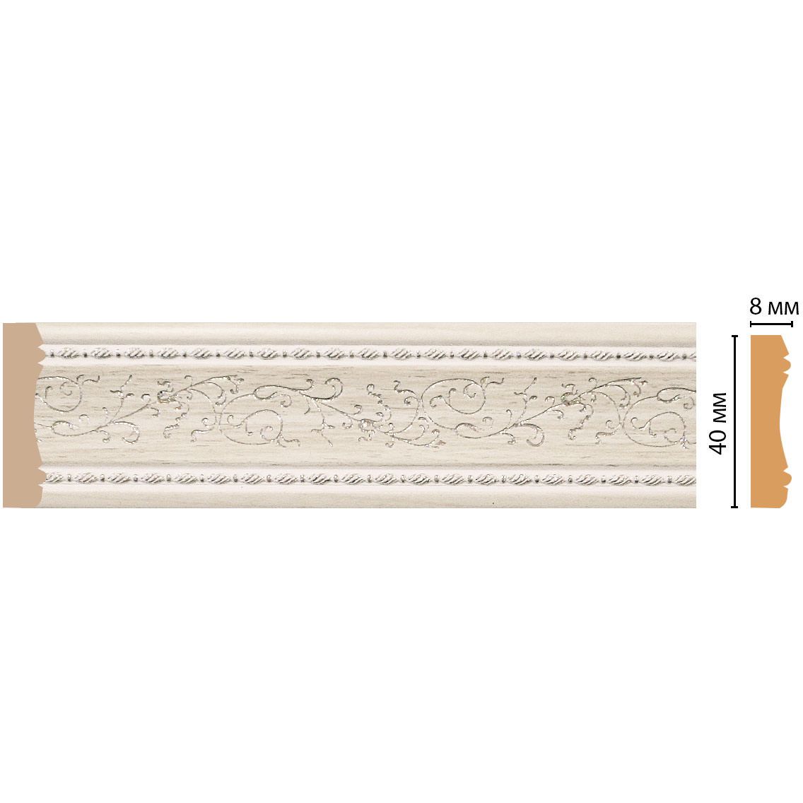 Молдинг Decomaster (Декомастер) 40х8х2400 мм 188-14