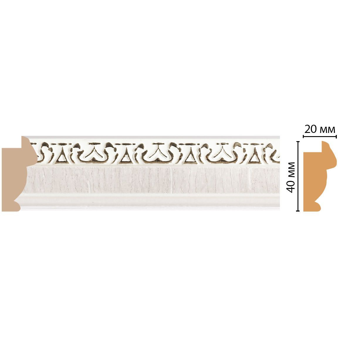 Молдинг Decomaster (Декомастер) 40х20х2900 мм 807-7D