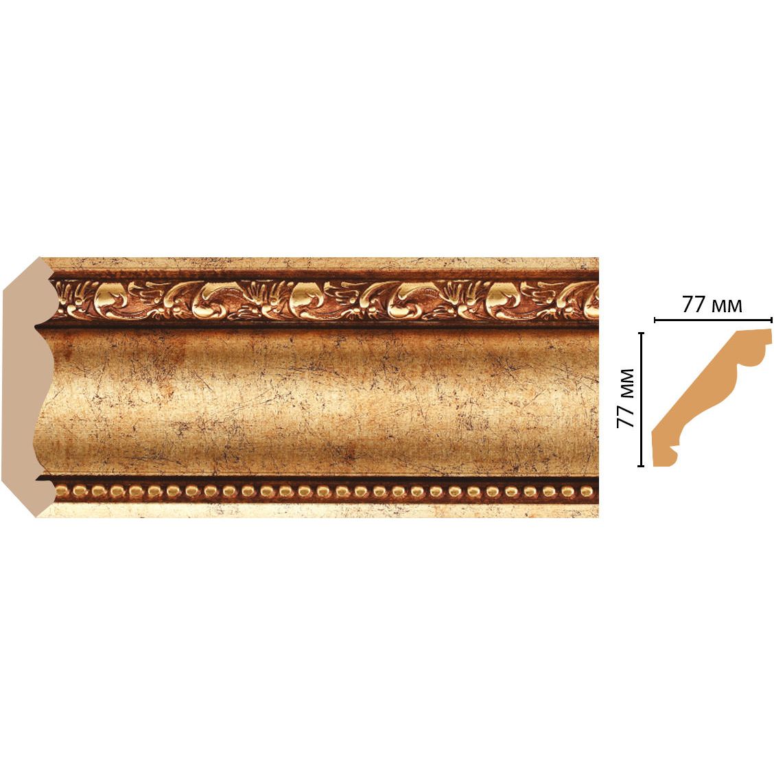 Плинтус потолочный Decomaster (Декомастер) 77х77х2400 мм 154-552
