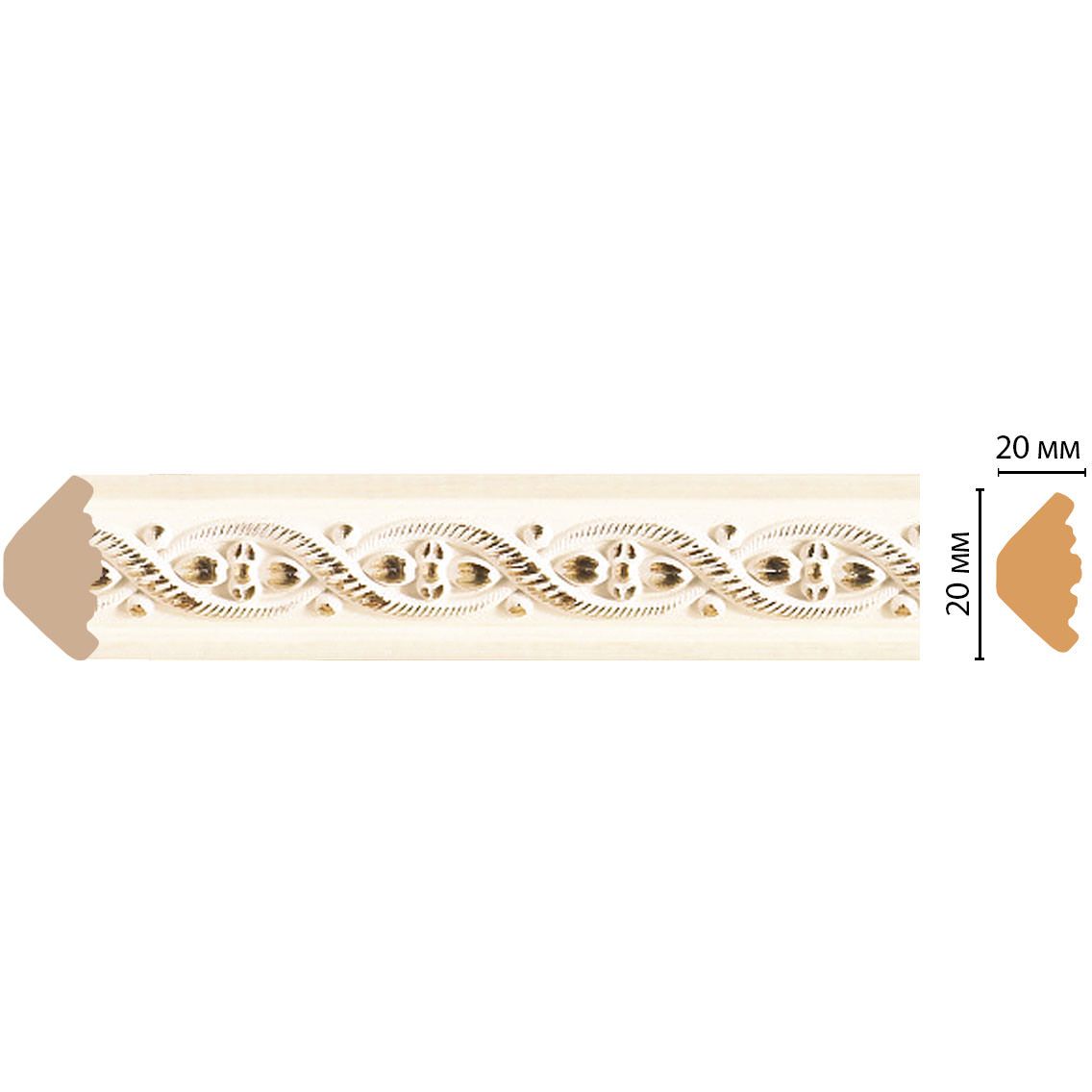Угол Decomaster (Декомастер) 20х20х2400 мм 132M-6
