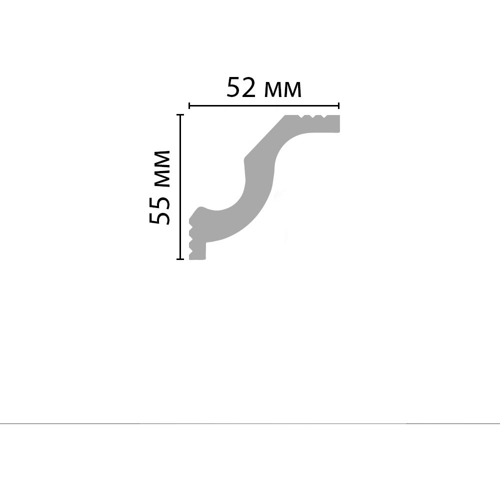 Плинтус Decomaster (Декомастер)D108/24 55х52х2000 мм