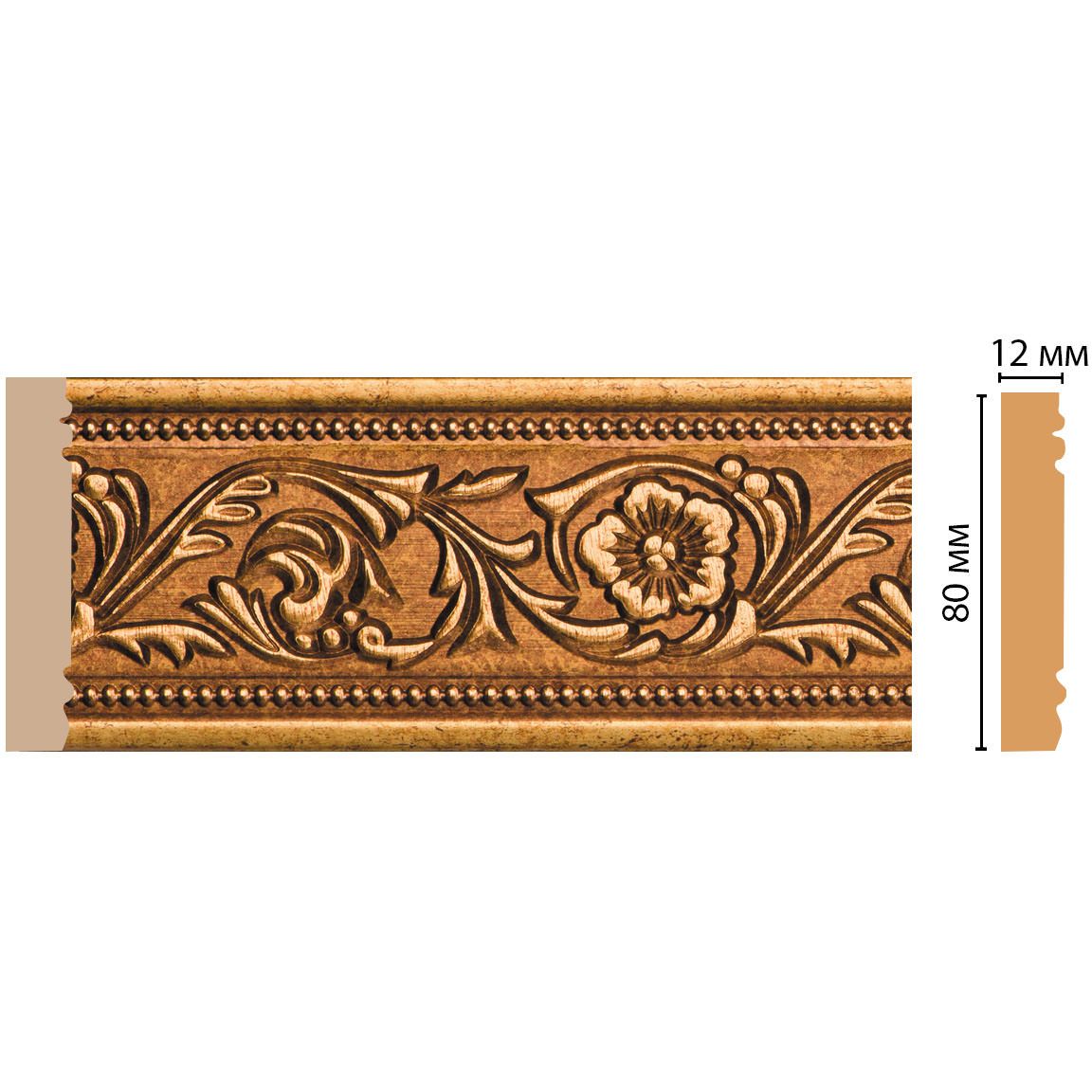 Молдинг Decomaster (Декомастер) 80х12х2400 мм 150-58