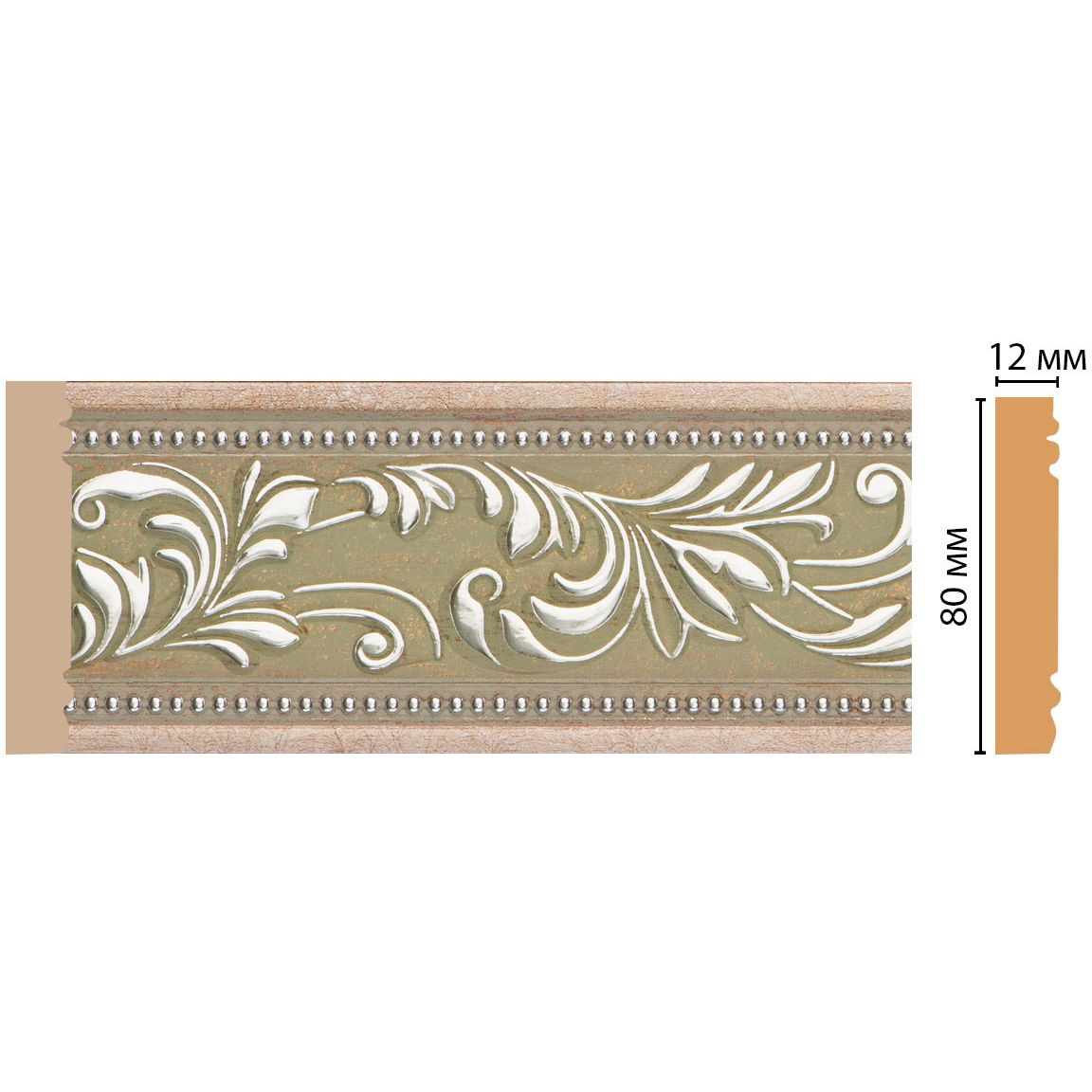 Молдинг Decomaster (Декомастер) 80х12х2400 мм 150-59