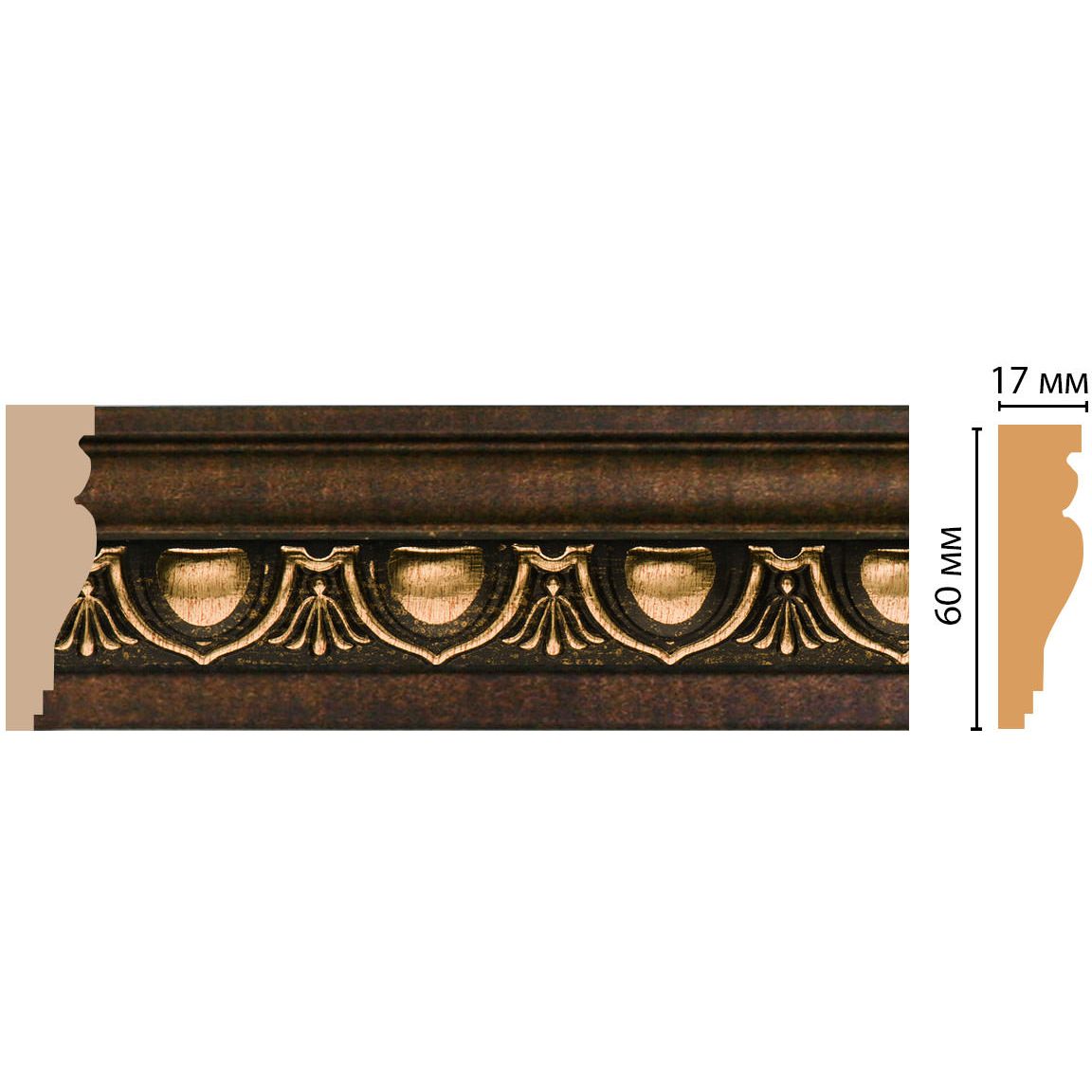 Молдинг Decomaster (Декомастер) 60х17х2400 мм 161D-56