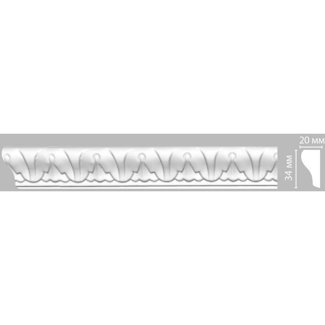 Молдинг с рисунком Decomaster (Декомастер) гибкий 34х20х2400 мм 98031F