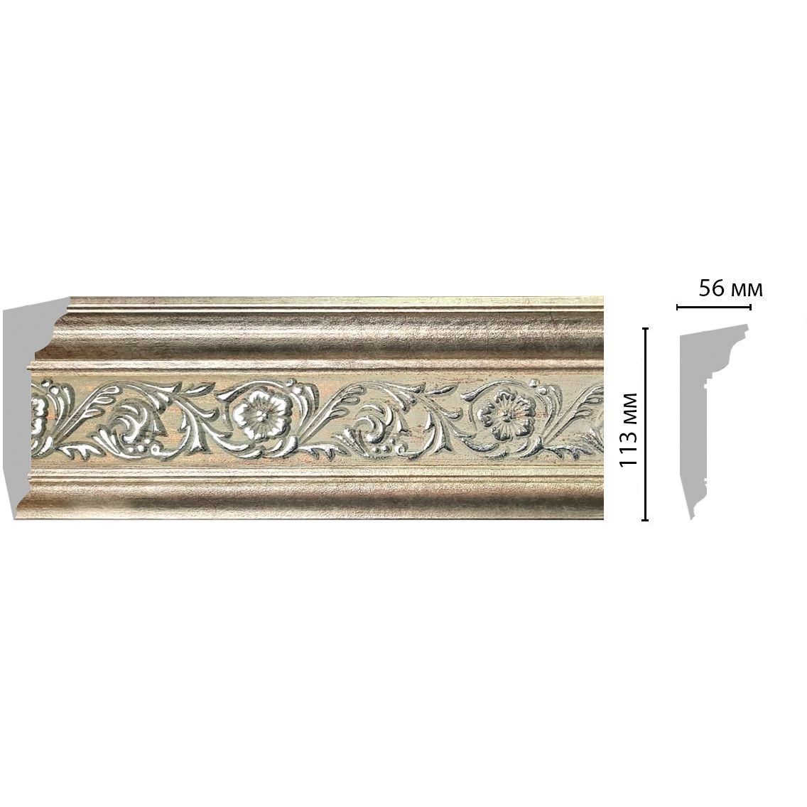 Плинтус Decomaster (Декомастер) ШК/8 113х56х2400 мм 129D-59A