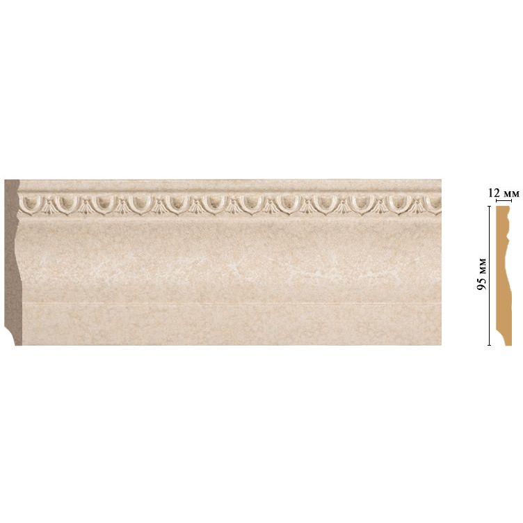 Плинтус напольный Decomaster (Декомастер) 95х12х2400 мм 153-18D